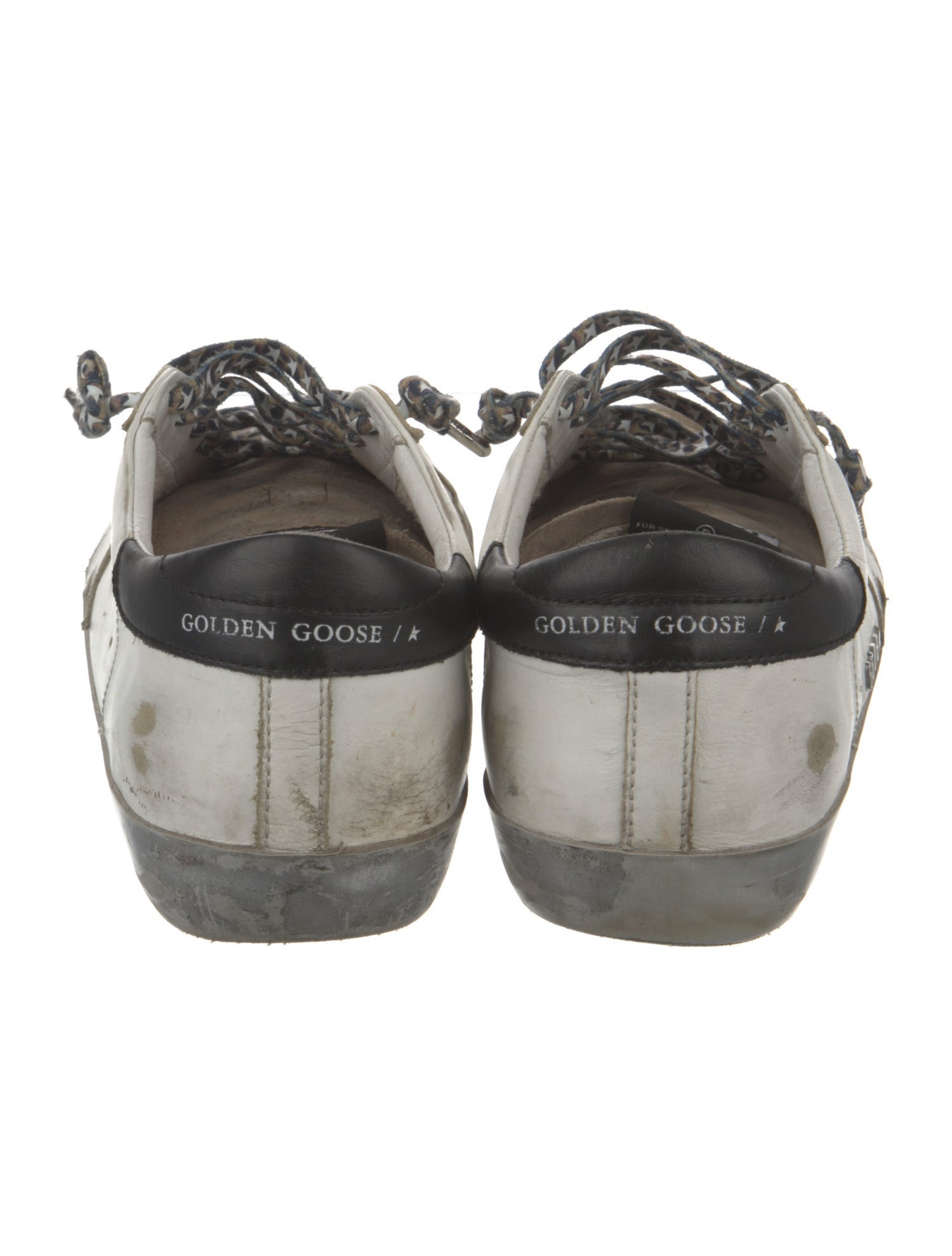 Golden Goose Leather Colorblock Pattern Sneakers